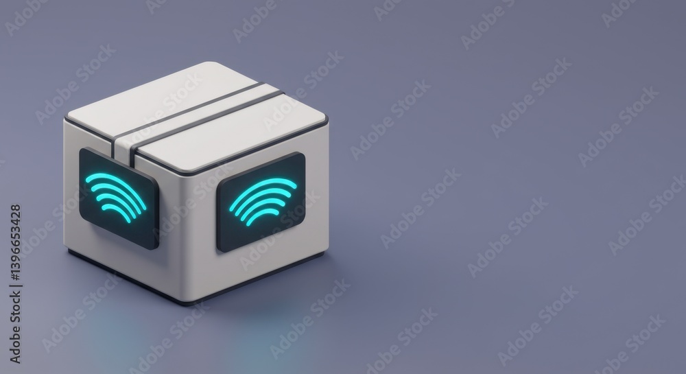 Wireless Network Cube Modern Technology Digital Connectivity Smart Device Wireless Network Cube Modern Technology Digital Connectivity Smart Device