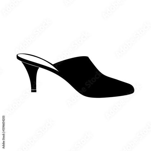 mules shoes icon, mules shoes silhouette vector illustration-simple silhouette illustration of mules shoes, perfect for mules shoes logos and icons