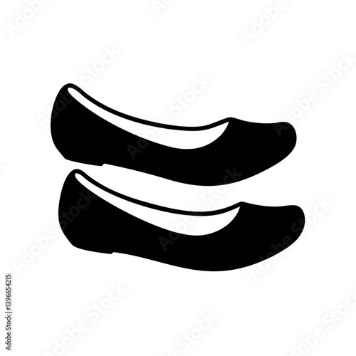 ballet flats icon, ballet flats silhouette vector illustration-simple silhouette illustration of ballet flats, perfect for ballet flats logos and icons