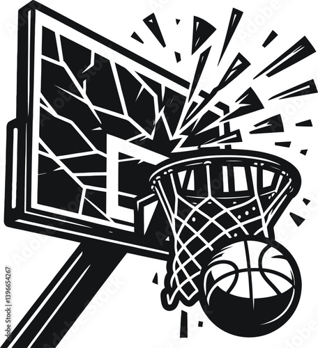 Retro style basketball vector
