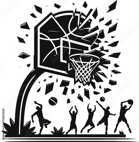 Basketball vector for t-shirt design