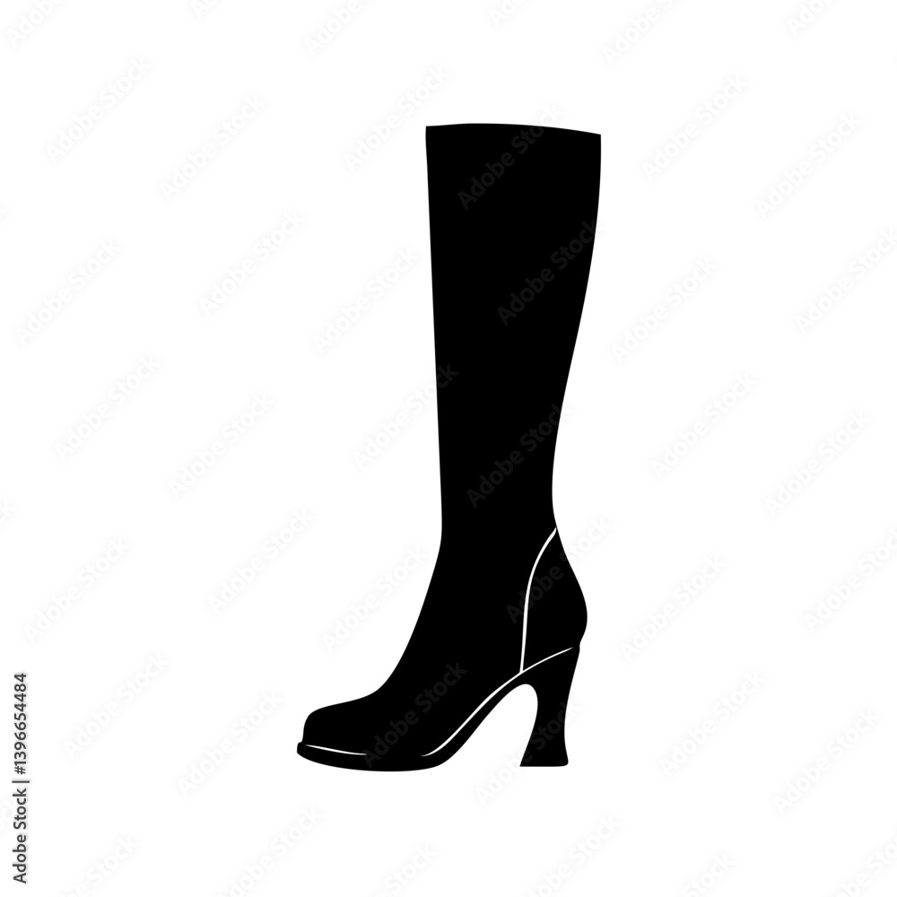 knee high boots icon, knee high boots silhouette vector illustration-simple silhouette illustration of knee high boots, perfect for knee high boots logos and icons knee high boots icon, knee high boots silhouette vector illustration-simple silhouette illustration of knee high boots, perfect for knee high boots logos and icons