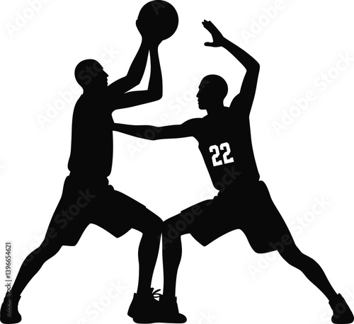 Classic basketball slam vector