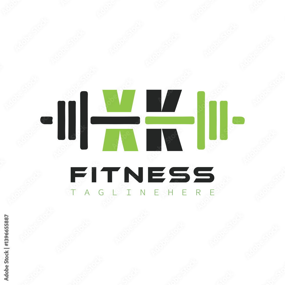 Fototapeta premium initial monogram for Fitness logo design