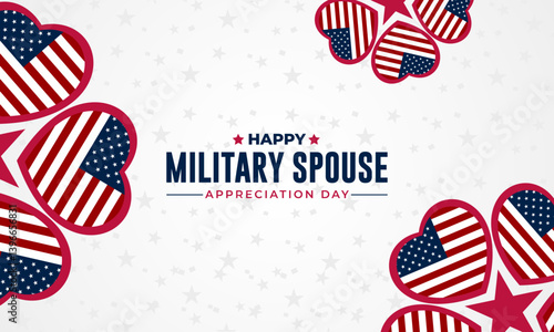 Military Spouse Appreciation Day Background Design Illustration 