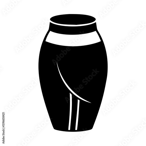 pencil skirt icon, pencil skirt silhouette vector illustration-simple silhouette illustration of pencil skirt, perfect for pencil skirt logos and icons