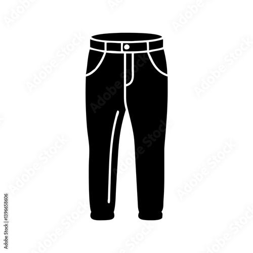 chinos icon, chinos silhouette vector illustration-simple silhouette illustration of chinos, perfect for chinos logos and icons