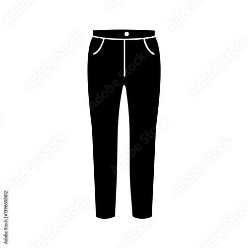 chinos icon, chinos silhouette vector illustration-simple silhouette illustration of chinos, perfect for chinos logos and icons