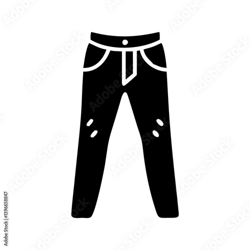 jeans icon, jeans silhouette vector illustration-simple silhouette illustration of jeans, perfect for jeans logos and icons