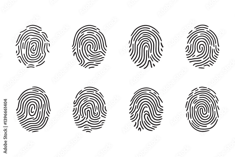 Fingerprint black line ar Fingerprint black line ar