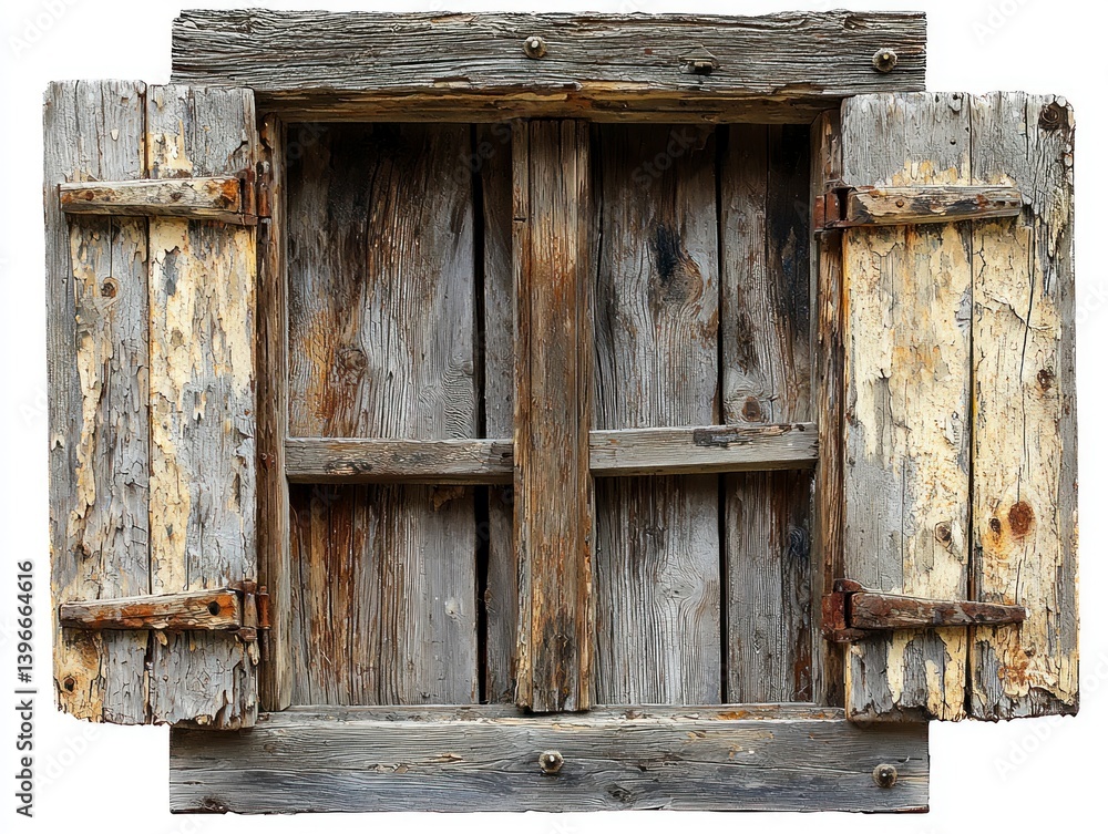 Rustic Upcycled Window Frame for Home Decor, Unique Wall Art, Realistic Photography of Weathered Wood Structure Rustic Upcycled Window Frame for Home Decor, Unique Wall Art, Realistic Photography of Weathered Wood Structure
