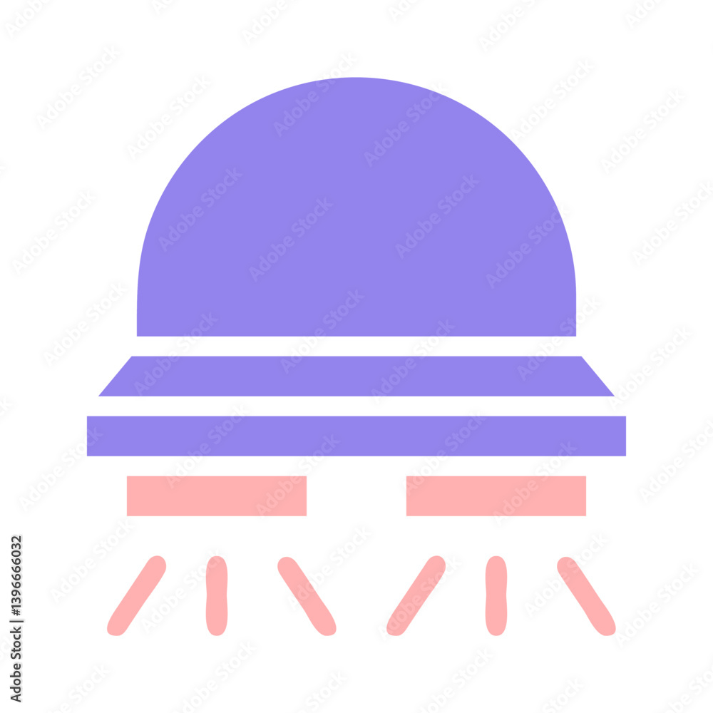 Fototapeta premium Stylized UFO Illustration with Retro Aesthetics