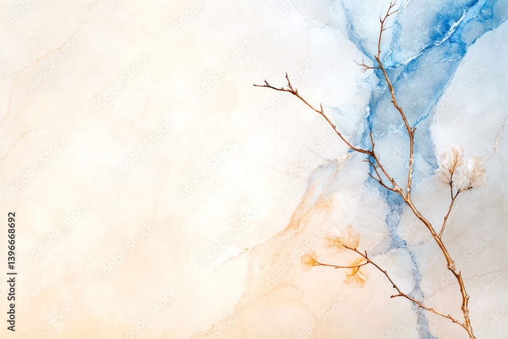 High Resolution Marbled Background Banner Panorama Featuring White, Grey, Blue, Beige Carrara Marble Stone Texture