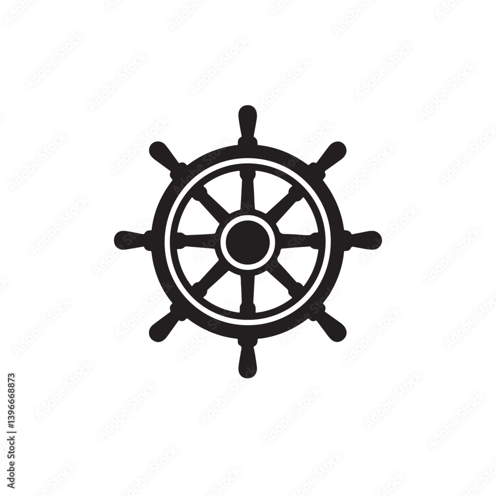 Obraz premium ship steering wheel