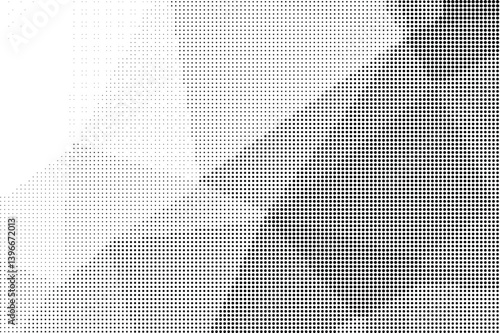 Grunge halftone dots pattern texture background. Low poly design
