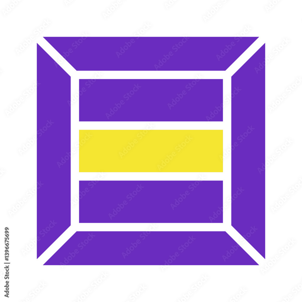 Abstract Rectangular Geometric Purple and Yellow Abstract Rectangular Geometric Purple and Yellow