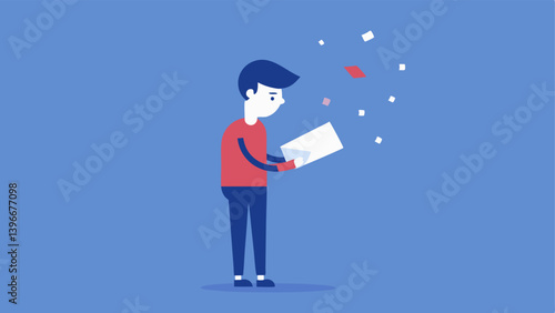 Disappearing Notes A person holding a letter with vanishing words depicting the notion that their feelings and experiences are being dismissed or erased.