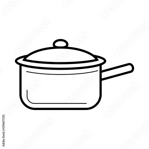 stainless steel pan vector icon
