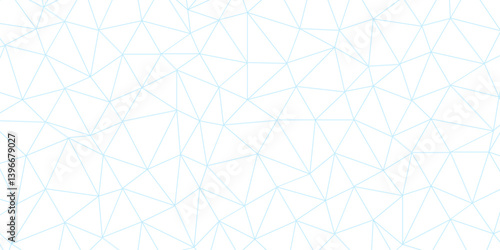 Abstract of simple blue line triangle pattern geometric background. Subtle ornament with delicate grid, lattice, net, triangles, rhombuses, lines. Network connection structure's-fi network shape. 