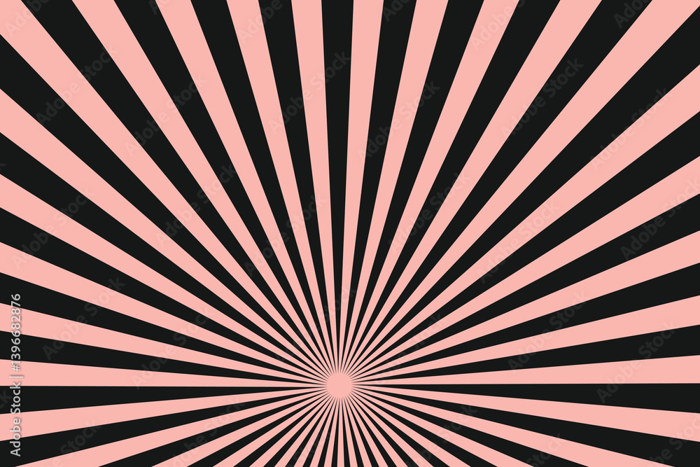 Fototapeta premium Abstract background with rays retro starburst. Radial spiral stripes backdrop. Comic design element. Vintage beam sunburst texture. Classic vintage sun rays pattern.