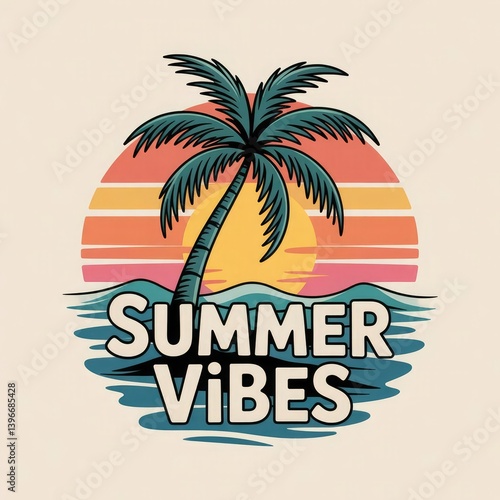 Wallpaper Mural Summer T-Shirt Design – Vibrant Seasonal Graphic for Apparel and Print Torontodigital.ca