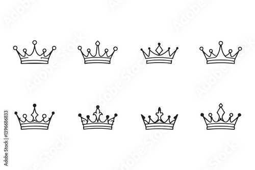 Royal Crown line art illustration