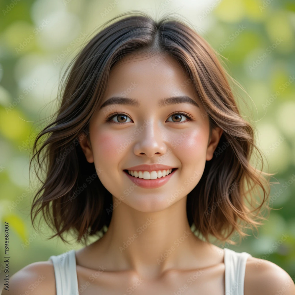 Smiling Young Woman with Healthy Skin Smiling Young Woman with Healthy Skin