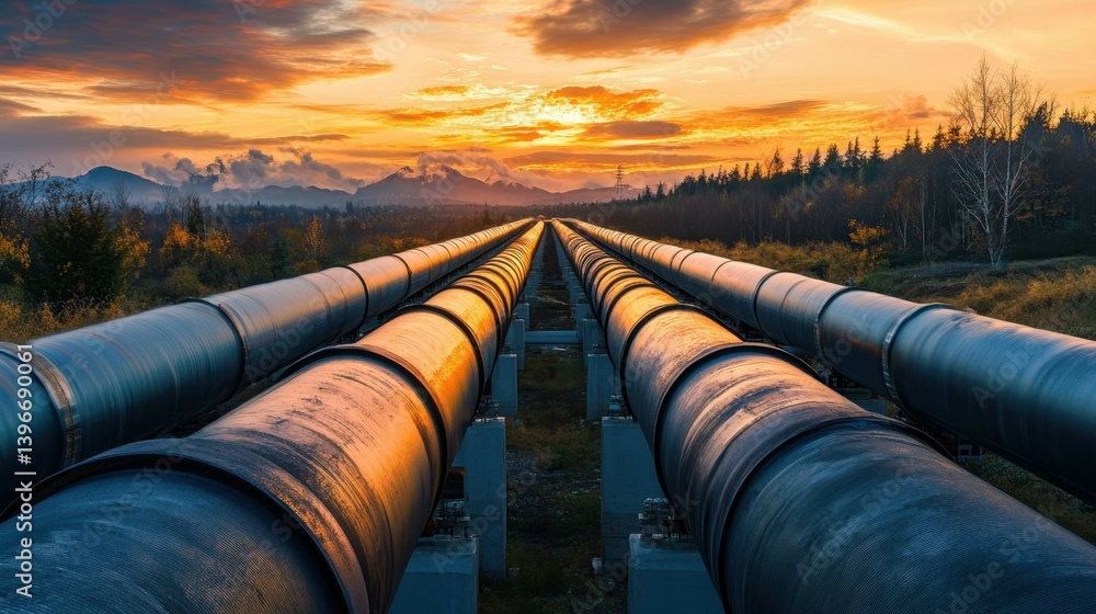 Industrial pipelines transport petrochemicals, gas, and oil, encompassing furnace factory lines, chemical manufacturing racks, and steel pipes at the plant, with stock available Industrial pipelines transport petrochemicals, gas, and oil, encompassing furnace factory lines, chemical manufacturing racks, and steel pipes at the plant, with stock available