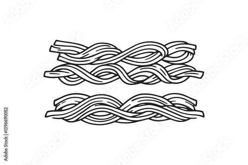 Spaghetti Carbonara line art illustration