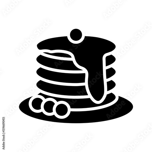 pancakes icon on white background