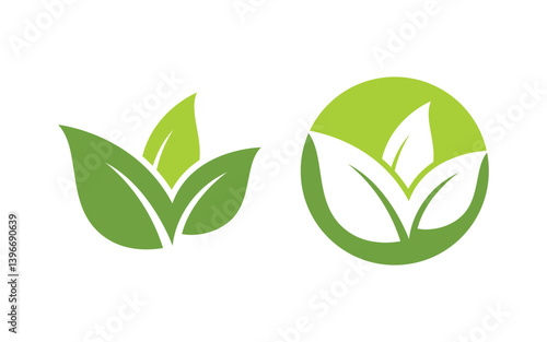 Nature leaf ecology vegan concept Logo illustration v.84