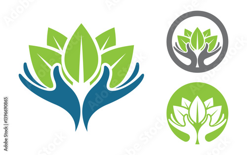 Nature leaf ecology vegan concept Logo illustration v.93