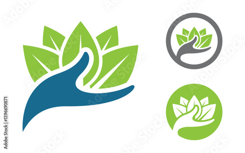 Nature leaf ecology vegan concept Logo illustration v.92