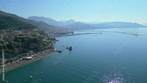 Wallpaper Mural The Two Brothers, Symbol of Vietri sul Mare are the Two Brothers (Due Fratelli), two large rocks. Vietri sul Mare, Salerno, Italy. Vietri sul mare beautiful view of beaches, Amalfi Coast Torontodigital.ca