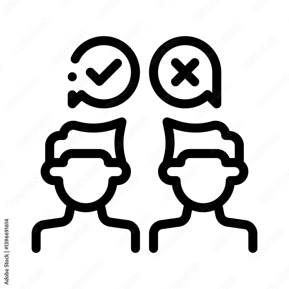 Obraz premium debate line icon