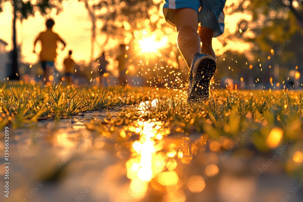 Embracing Fresh Beginnings: Vibrant Outdoor Scene with Enthusiastic People Engaged in Positive Activities, Inspiring Optimism and Energy