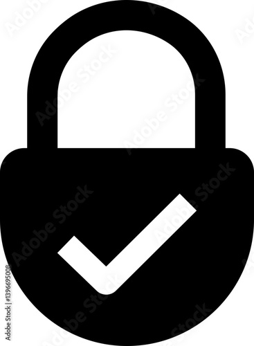 Security lock icons in flat. isolated on transparent background.