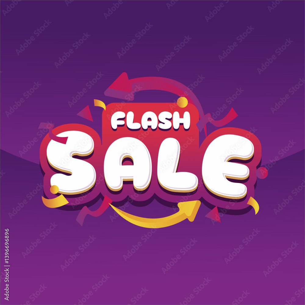Fototapeta premium 3D Flash Sale Background For Promotion