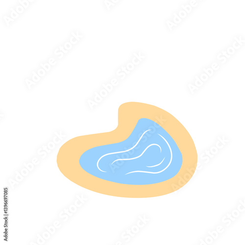 illustration of an oasis pond
