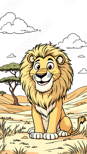 lion cartoon illustration