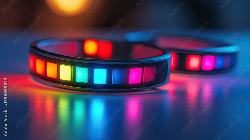 Emotion-sensing wearables changing colors with your mood. Emotion-sensing wearables changing colors with your mood.