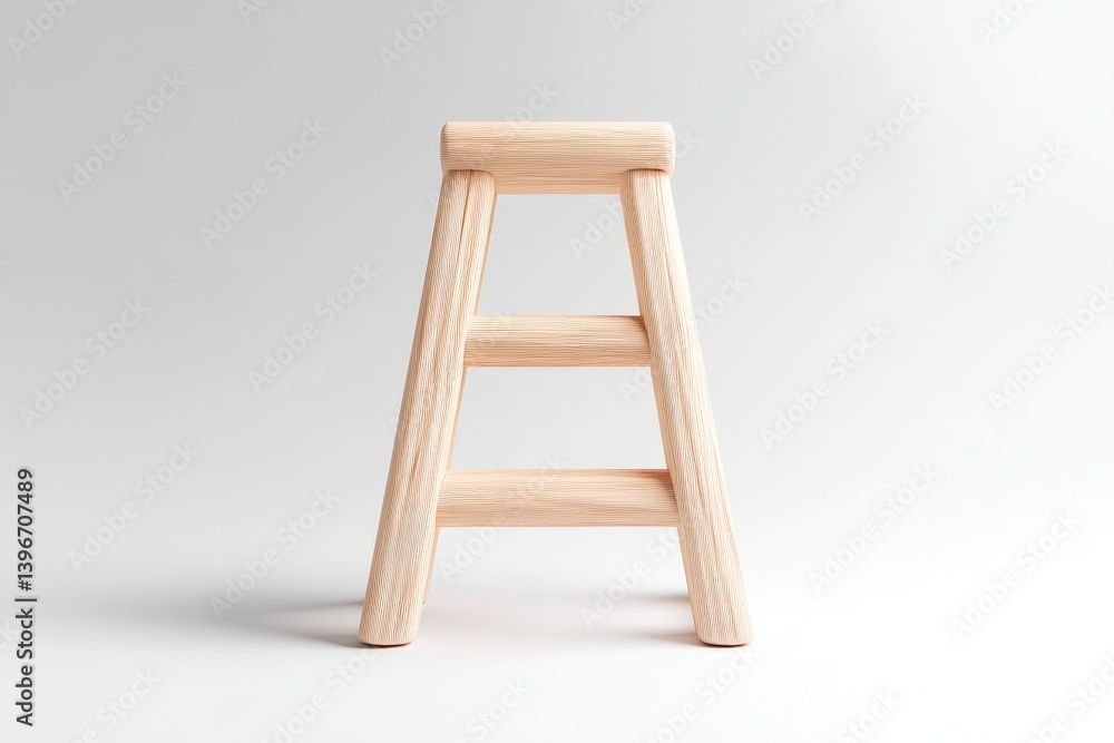 Small wooden step ladder. Simple, light, and elegant miniature wooden step ladder, perfect for display. Handcrafted quality, or a decorative accent piece Small wooden step ladder. Simple, light, and elegant miniature wooden step ladder, perfect for display. Handcrafted quality, or a decorative accent piece
