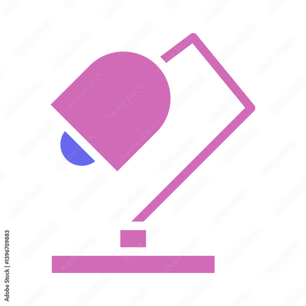 Fototapeta premium Stylized depiction of a desk lamp with minimalist design elements and soft colors