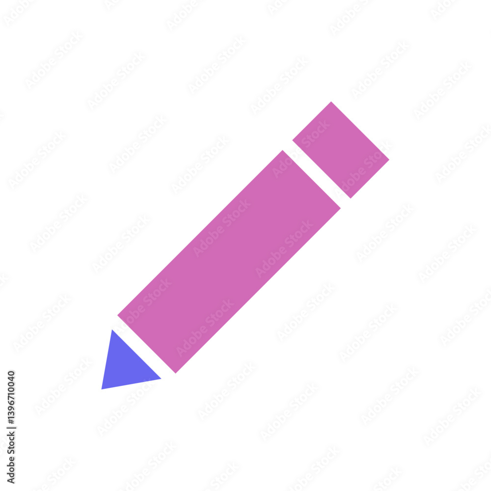 A pastel color pencil icon symbolizing creativity and design process A pastel color pencil icon symbolizing creativity and design process