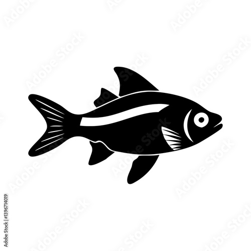 congo tetra fish icon, congo tetra fish silhouette vector illustration-simple silhouette illustration of congo tetra fish, perfect for congo tetra fish logos and icons
