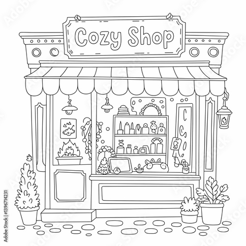 cute coloring book cover, cover, cute kids illustration, cartoon cover, cartoon illustration, kawaii coloring, easy and bold, kawaii cover, cozy, cozy cover, fuzzy, hygge, coloring pages, adult colori