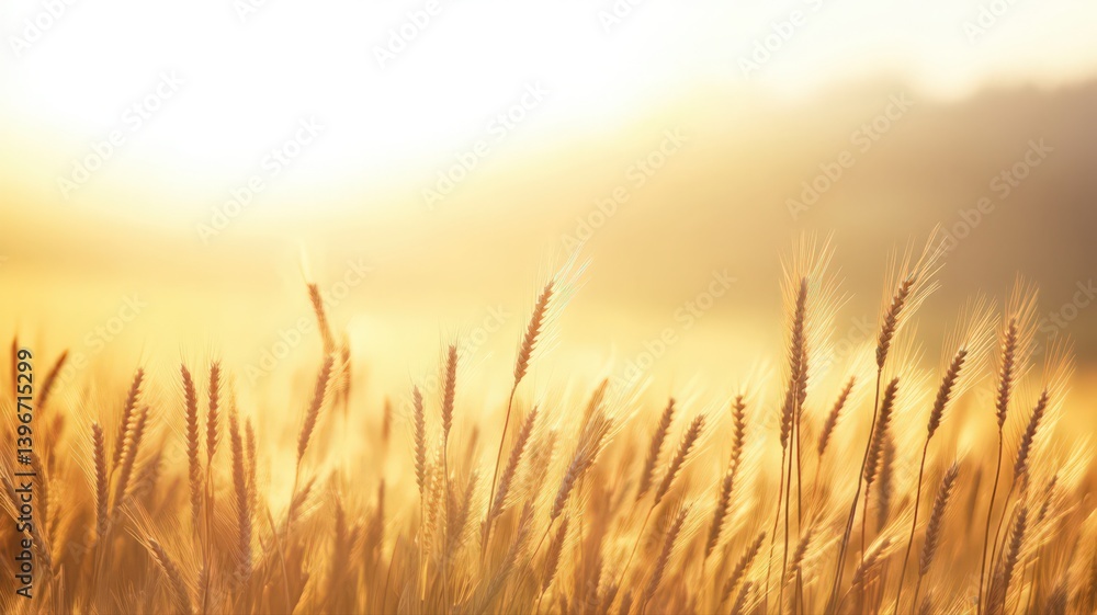 Golden Wheat Field at Sunrise Golden Wheat Field at Sunrise