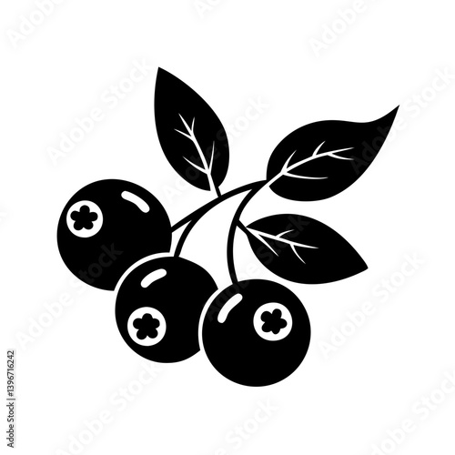 bilberry icon, bilberry silhouette vector illustration-simple silhouette illustration of bilberry, perfect for bilberry logos and icons