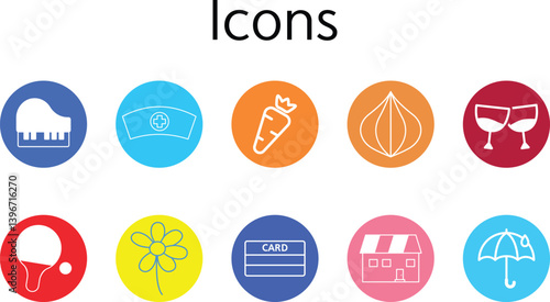 A Collection of Colorful Icons