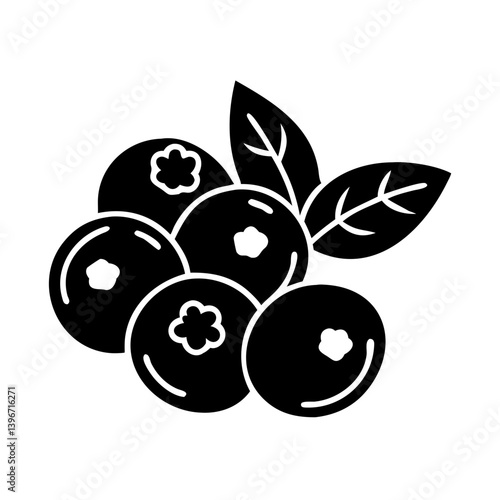 bilberry icon, bilberry silhouette vector illustration-simple silhouette illustration of bilberry, perfect for bilberry logos and icons